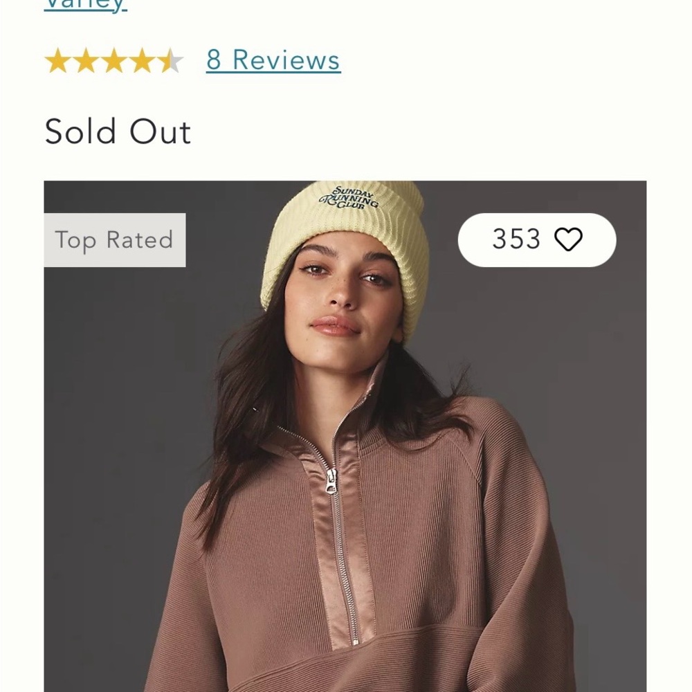 Varley Brown Half-Zip Pullover - image 3